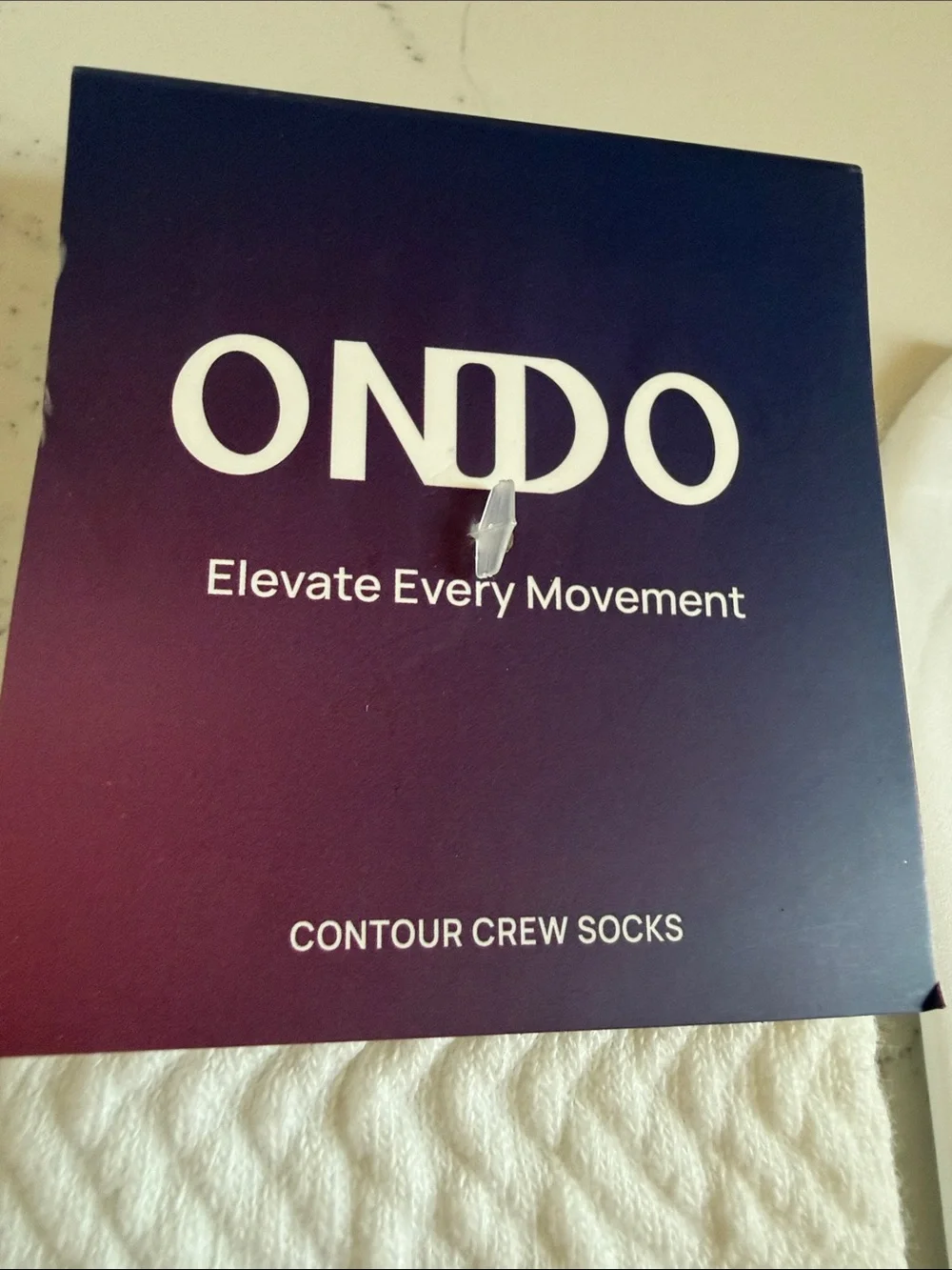 ONDO Cotton Socks in White Crew / no show no Slip Style Size Medium/ Large NWT
